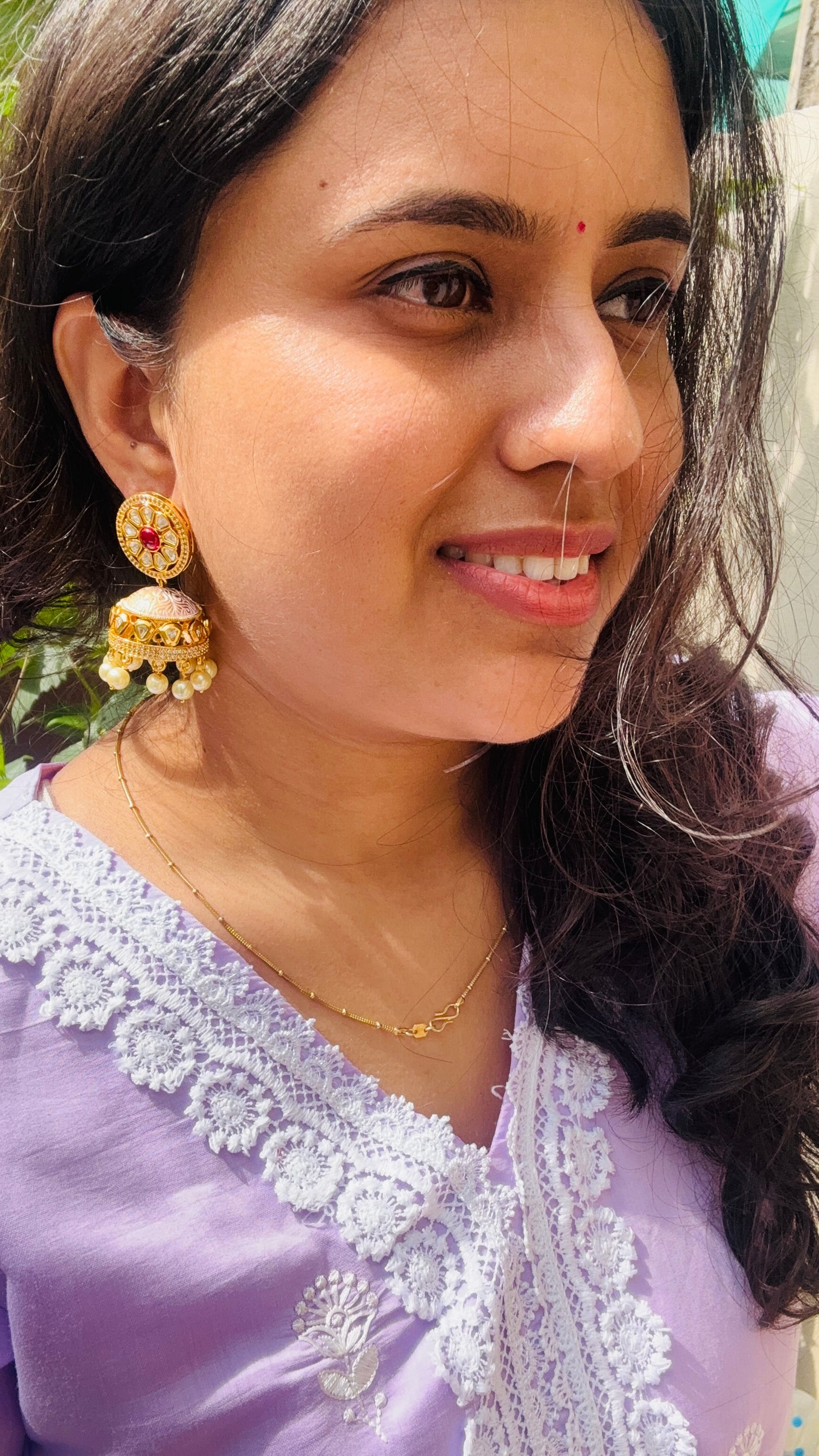 Rasika Kundan Dome Jhumkas