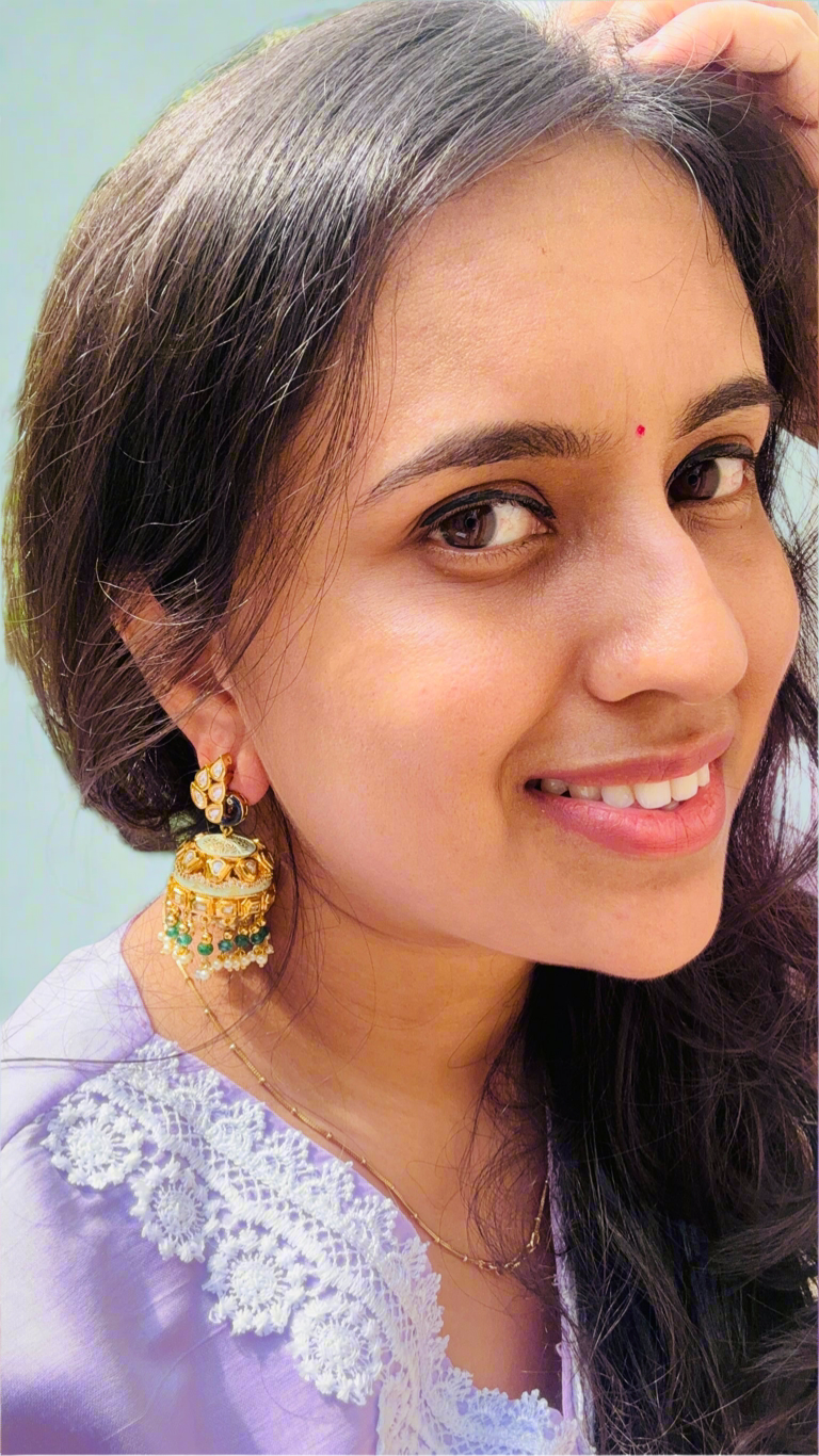 Peacock floral green Jhumkas