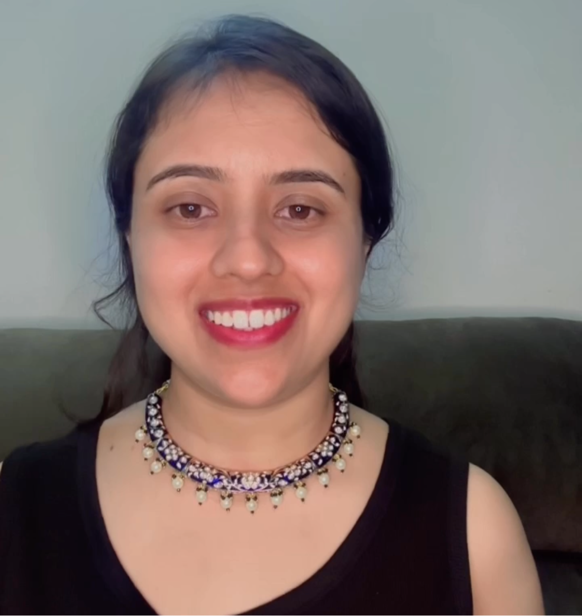 Royal Blue Hasli Necklace Set