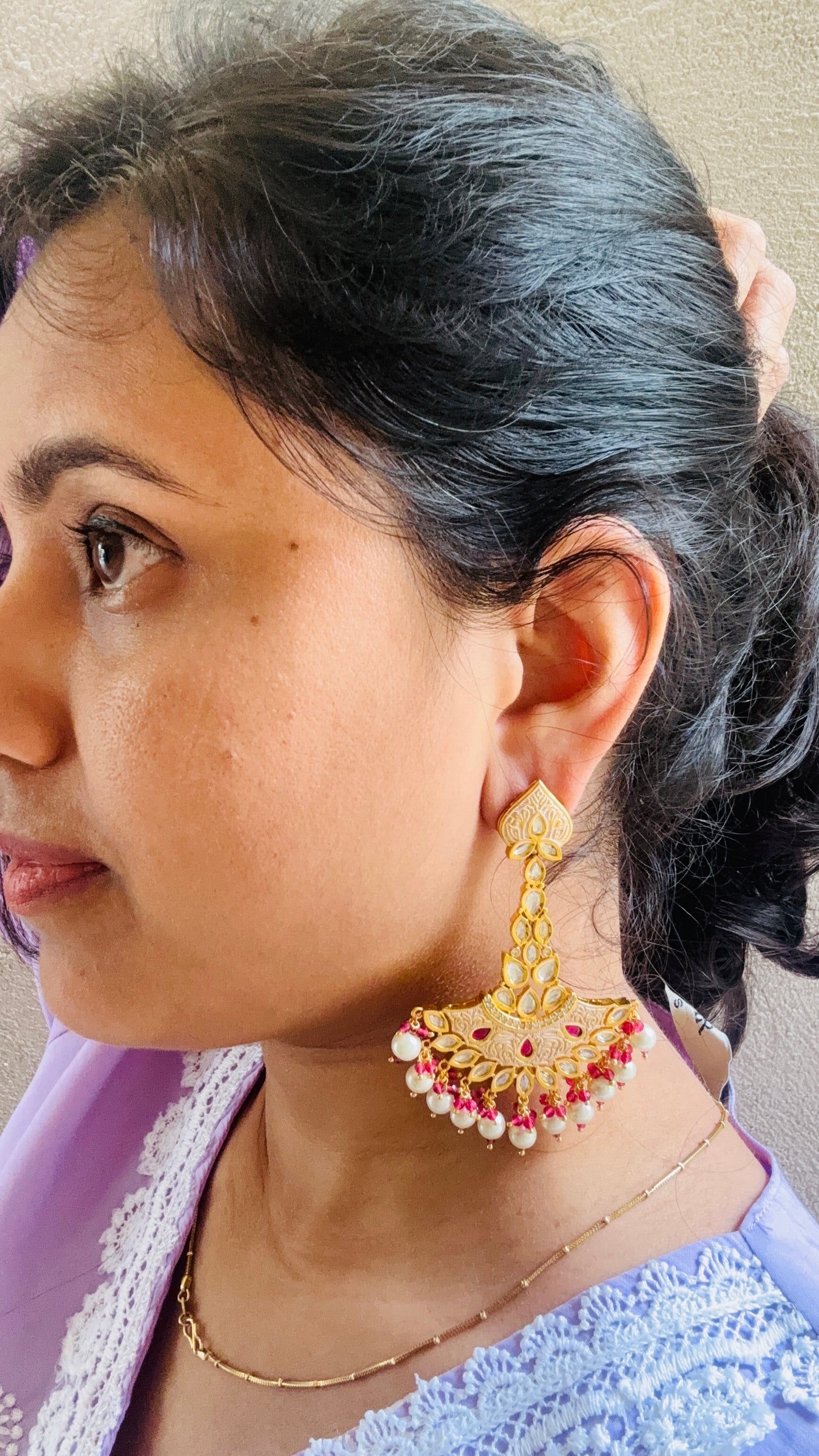 Nazneen Pearl Pink Earrings