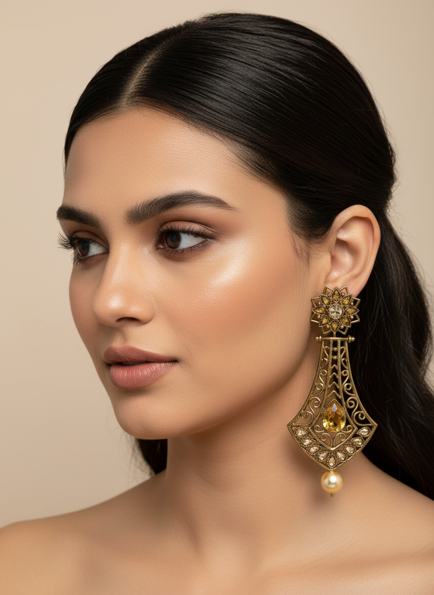 Golden Long Earrings