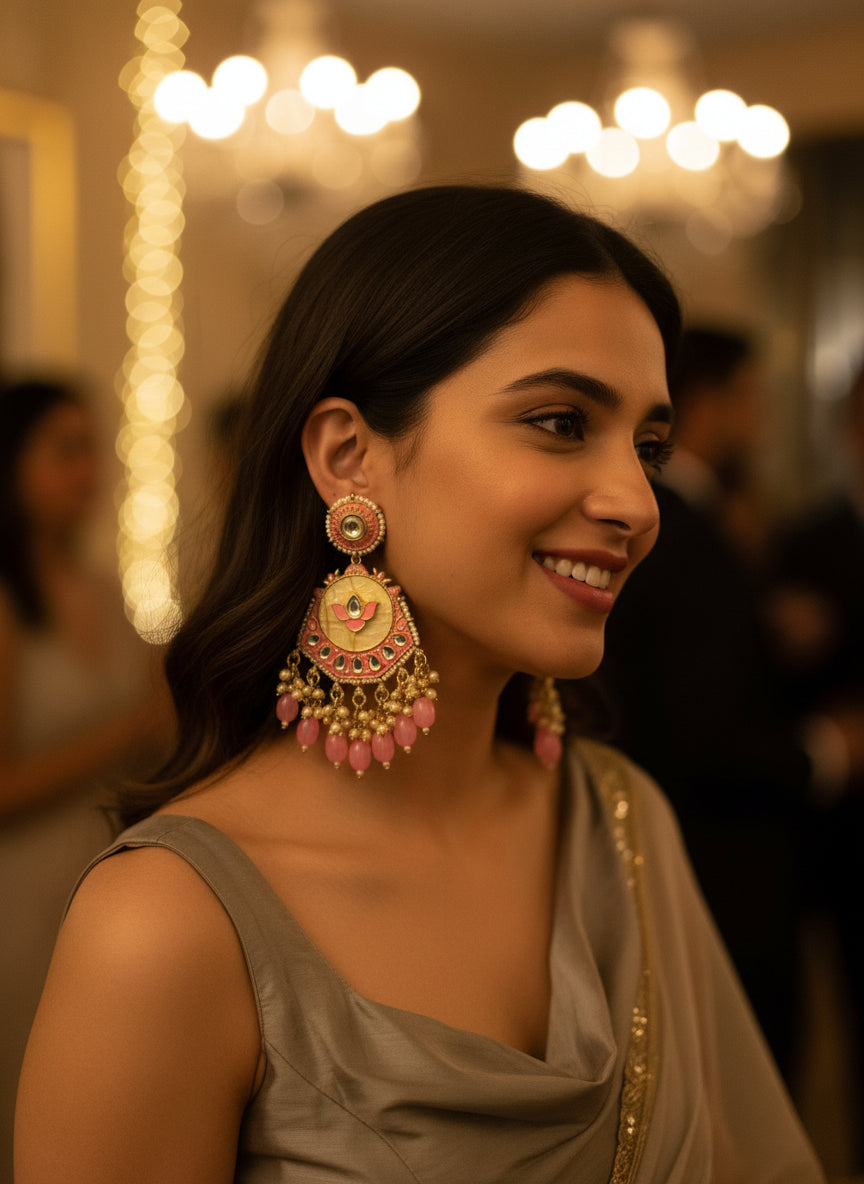 Pink Dangler Earrings