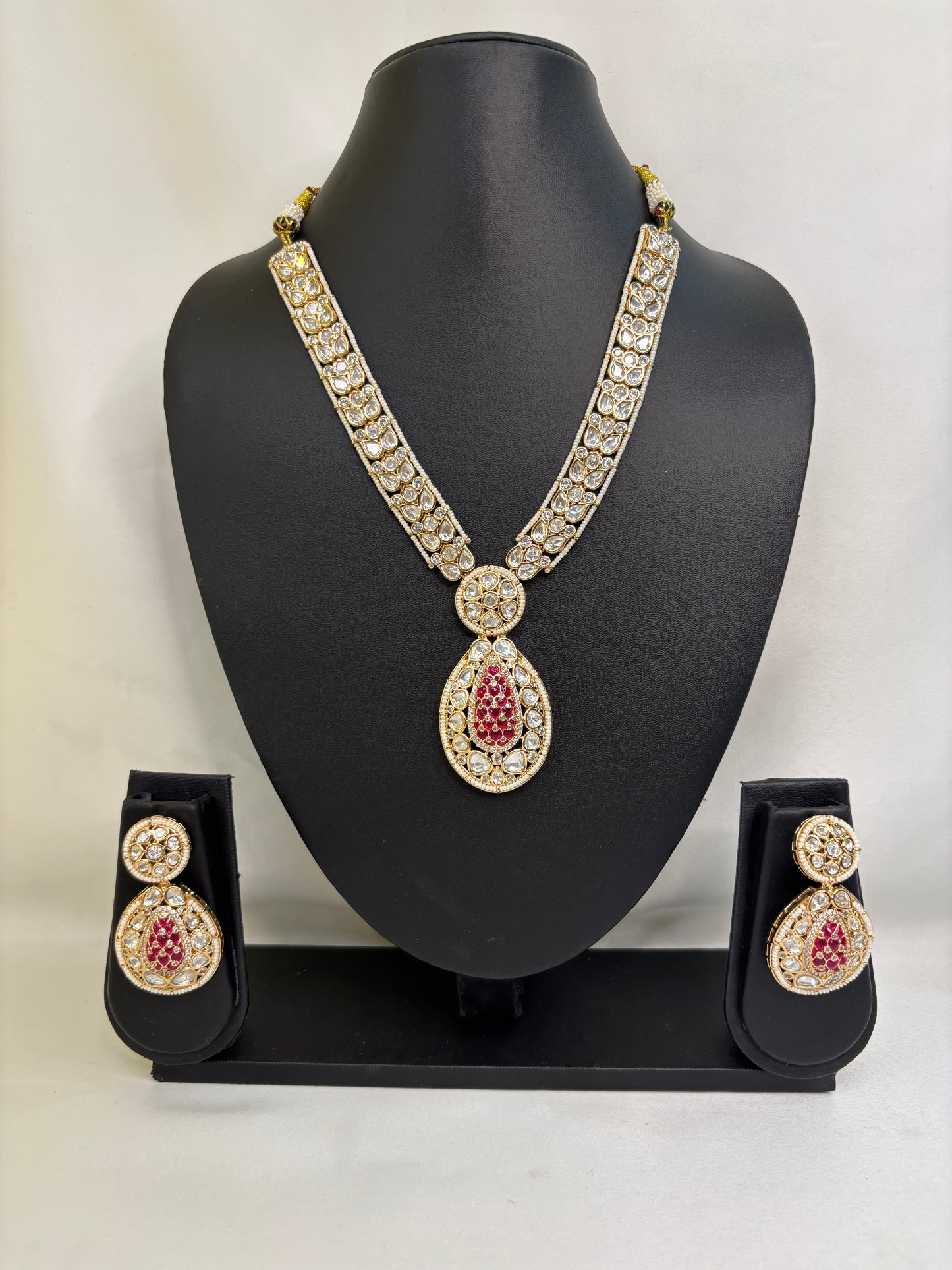 Long Kundan Necklace Set