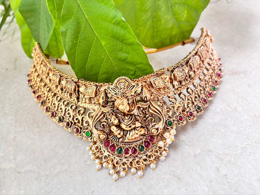 Ganesha Pendant Temple Choker