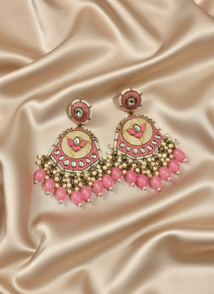 Pink Dangler Earrings