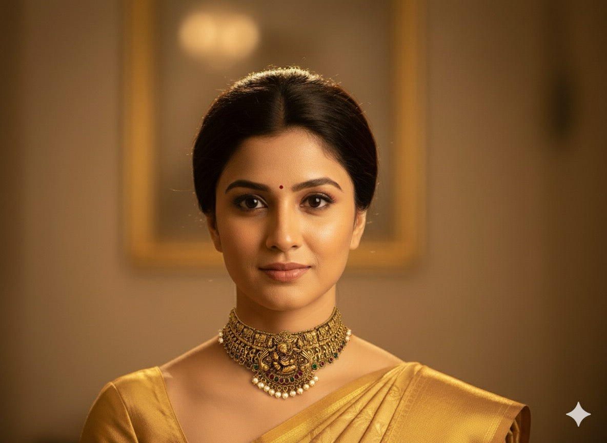 Ganesha Pendant Temple Choker