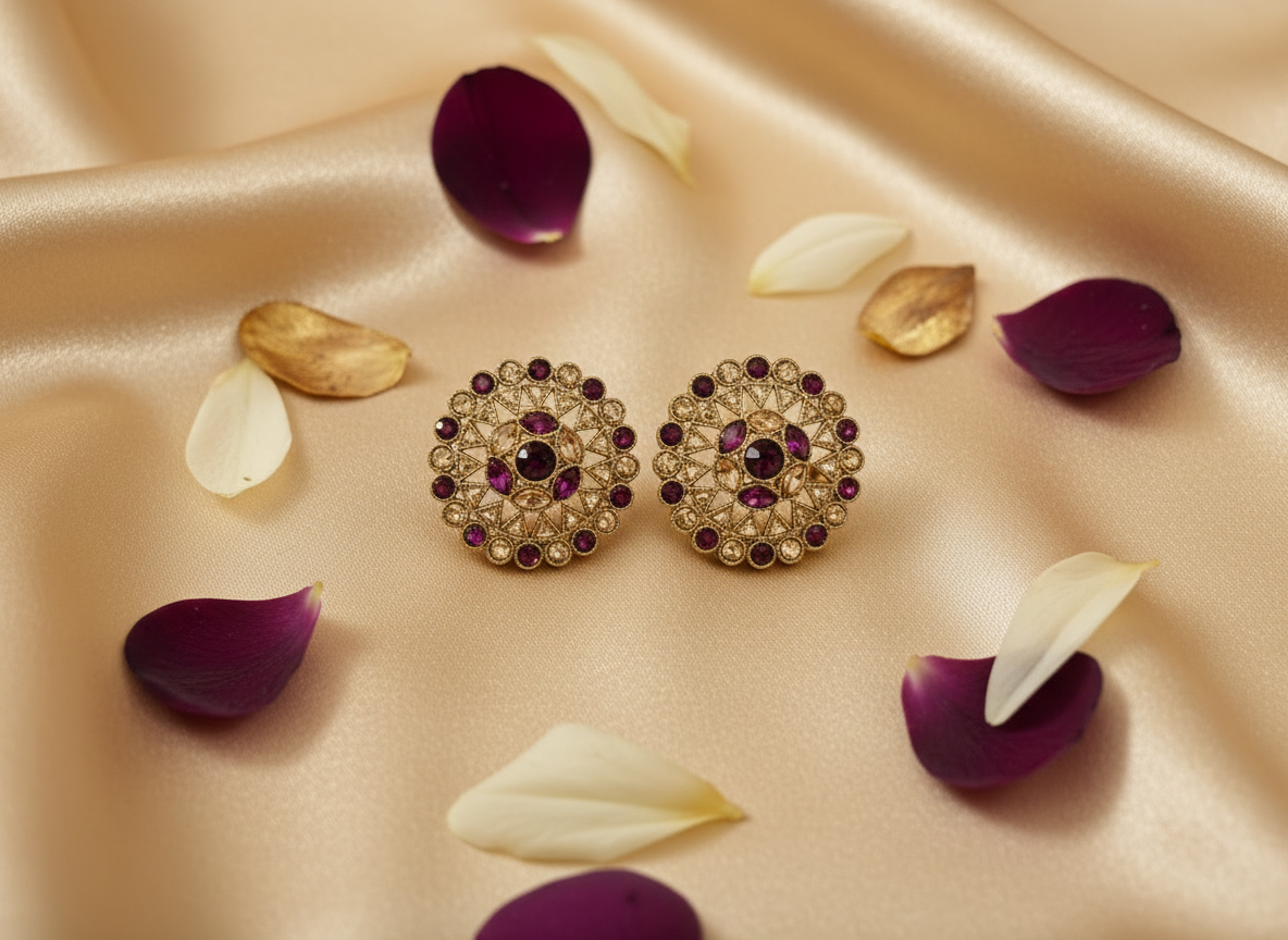 Pink Stone Studs