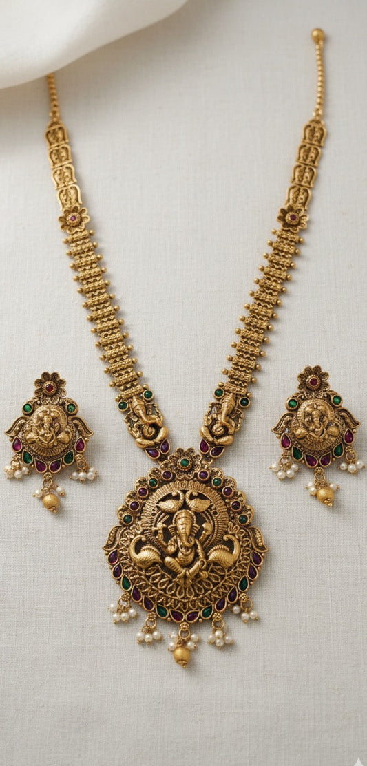 Ganesha Temple Long Necklace
