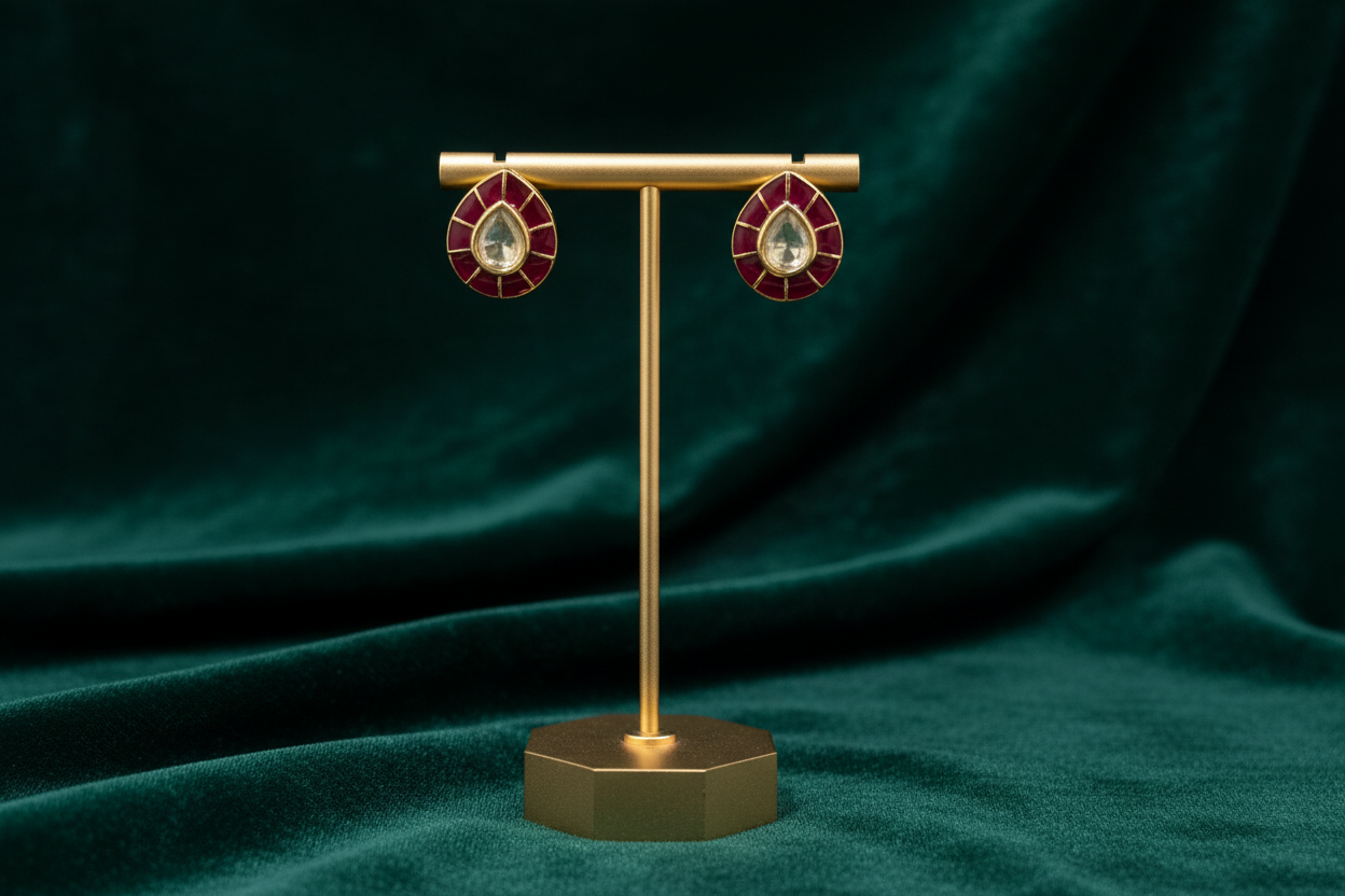 Kundan Ball Studs