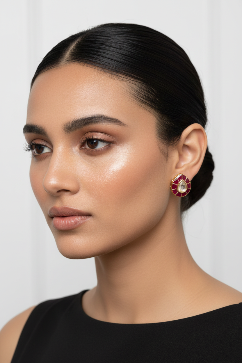 Kundan Ball Studs