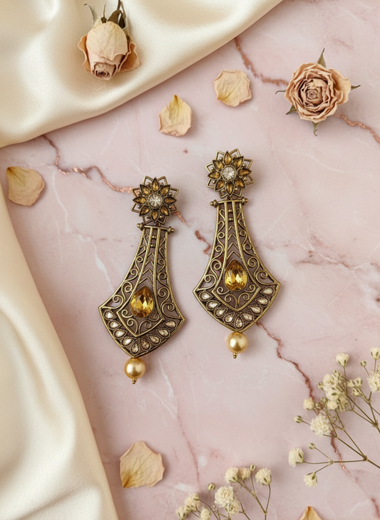 Golden Long Earrings