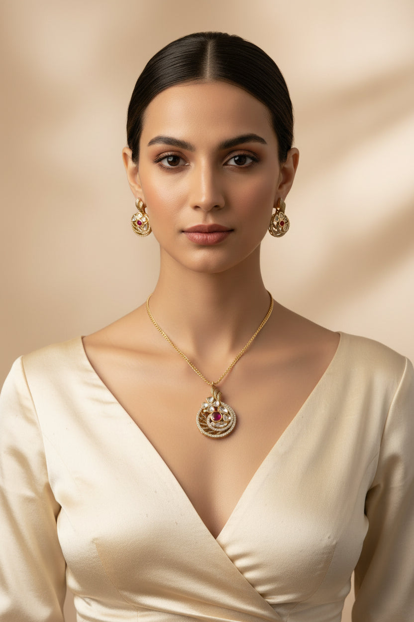 Golden Aura Pendant Set