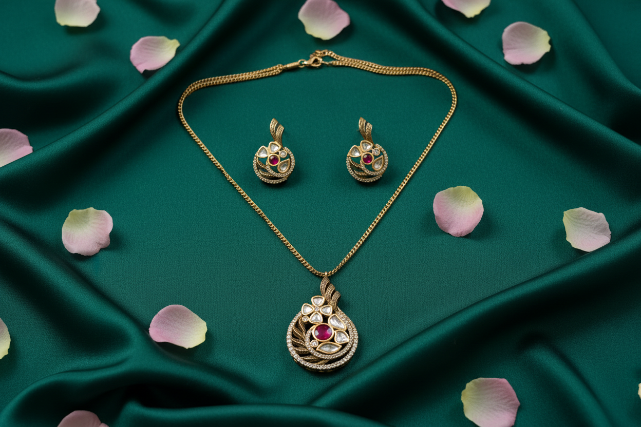 Golden Aura Pendant Set