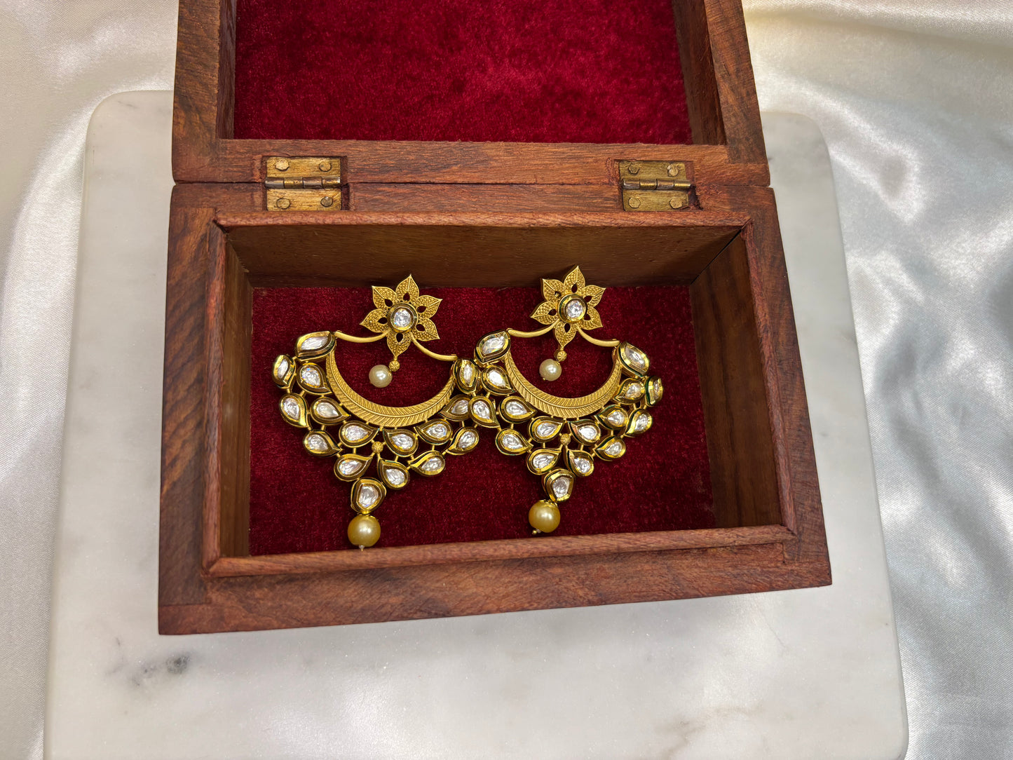 Golden Kundan Earrings