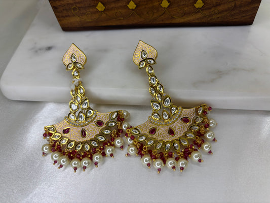 Nazneen Pearl Pink Earrings