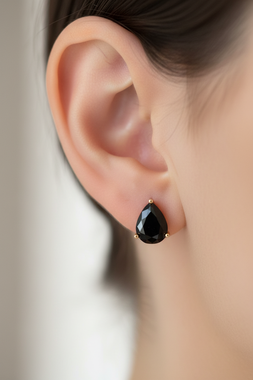 Pear Cut Crystal Stud Earrings for Women | 11 Color Variants