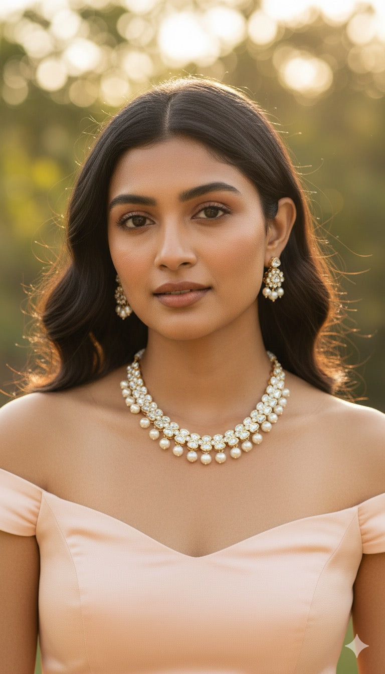 Kundan Necklace Set.
