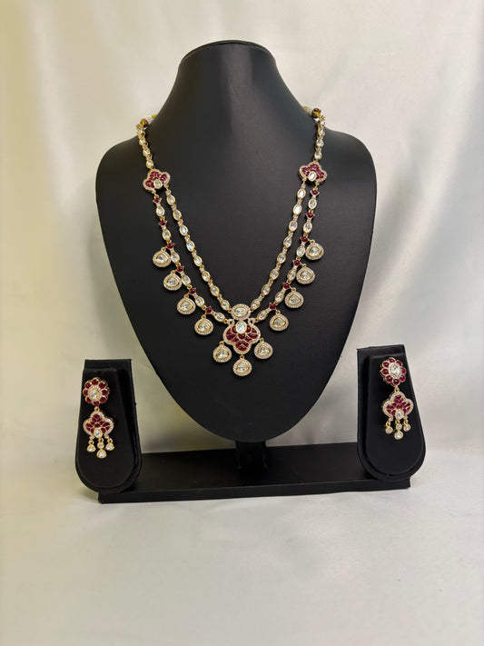 Layered Long Kundan Necklace