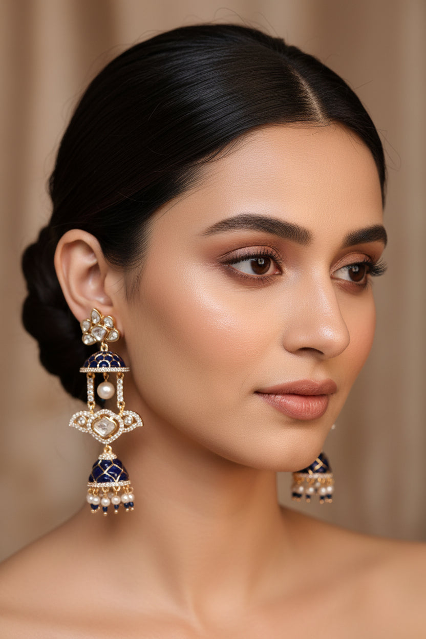 Neelika Meenakari Earrings